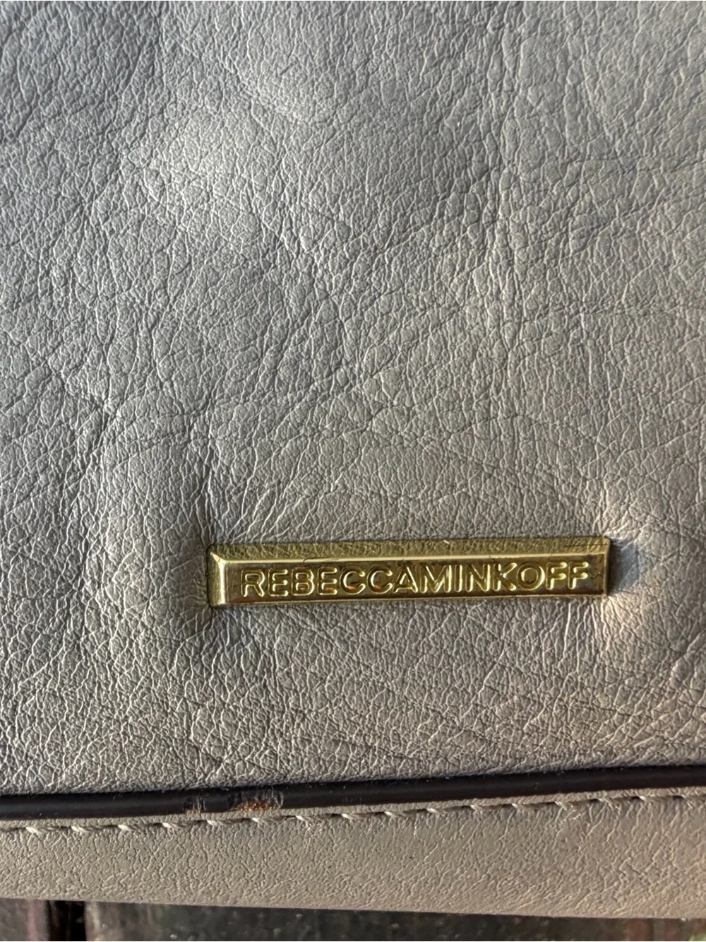 Rebecca Minkoff Metallic Grey/Greige Leather Tote